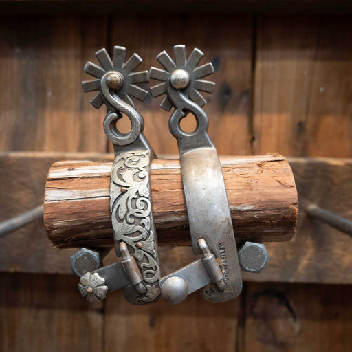 Kerry Kelley Silver Mounted Chihuahua 10pt. Spurs Tack - Spurs Kerry Kelley