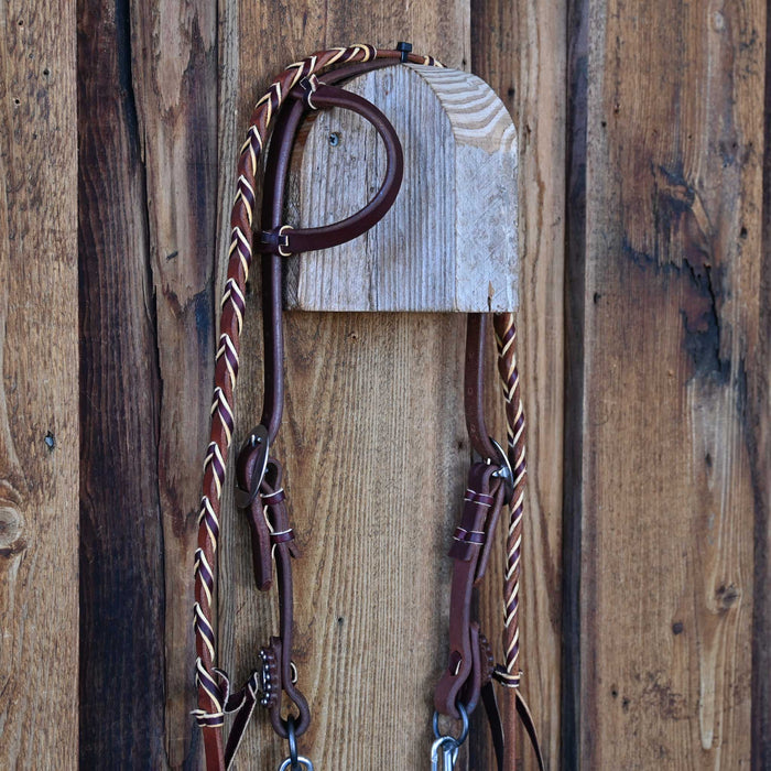 Silicone Beaded Hackamore Bridle Rig w/All New Leather