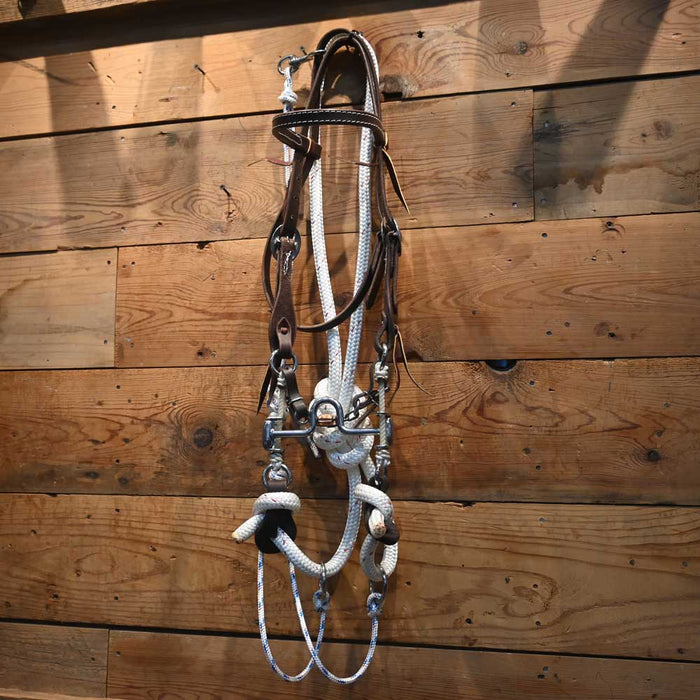 CHS Port Bridle Rig w/Martingale Tack - Training Cow Horse Supply