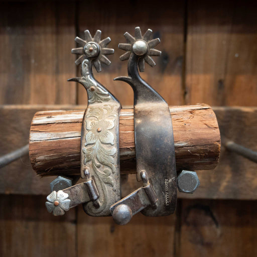 Kerry Kelley Silver Mounted 10pt. Spurs Tack - Spurs Kerry Kelley