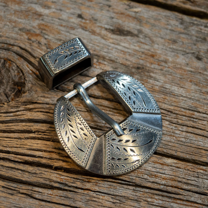 Wayne Dollar Silver Mounted Belt Buckle