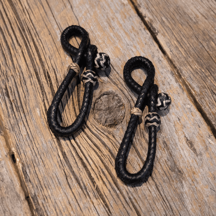 Black Rawhide Rein Connector