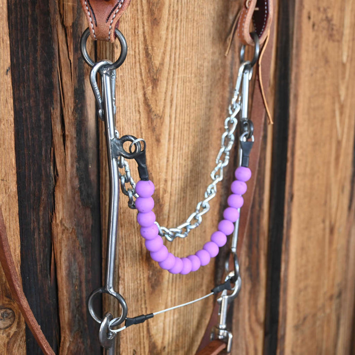 Silicone Beaded Hackamore Bridle Rig w/All New Leather