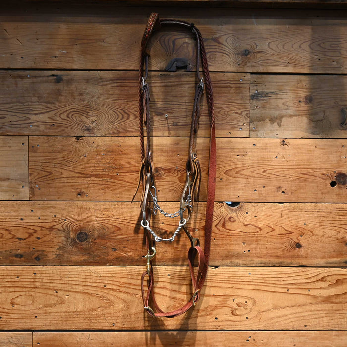 Twisted Wire Dogbone Bridle Rig w/ Single Ear Headstall Tack - Rigs MISC