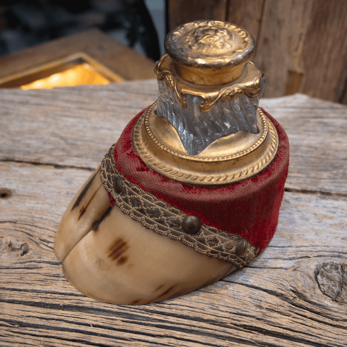 1880's Victorian Bovine Hoof Inkwell