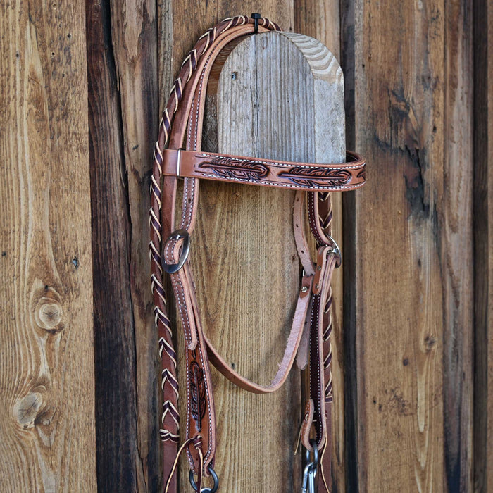 Silicone Beaded Hackamore Bridle Rig w/All New Leather