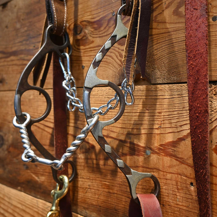 Twisted Wire Dogbone Bridle Rig w/ Single Ear Headstall Tack - Rigs MISC