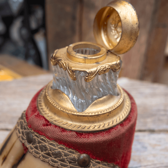 1880's Victorian Bovine Hoof Inkwell