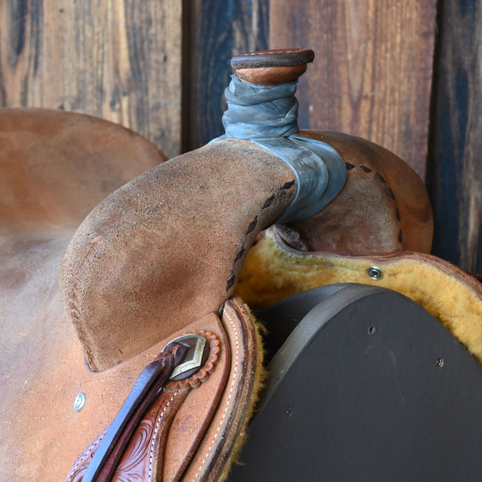 14.5" USED JEFF SMITH COW HORSE SADDLE