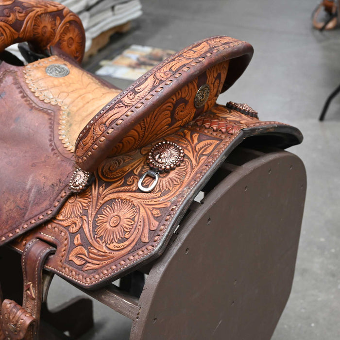 13.5" USED DOUBLE J POZZI PRO BARREL SADDLE