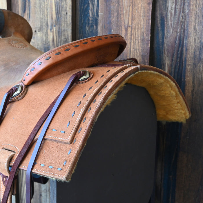 14.5" USED JEFF SMITH COW HORSE SADDLE