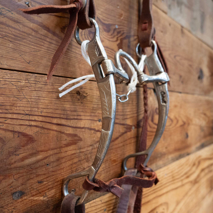 Silver Mounted Cutrell Correction Bridle Rig w/ Split Ear Headstall