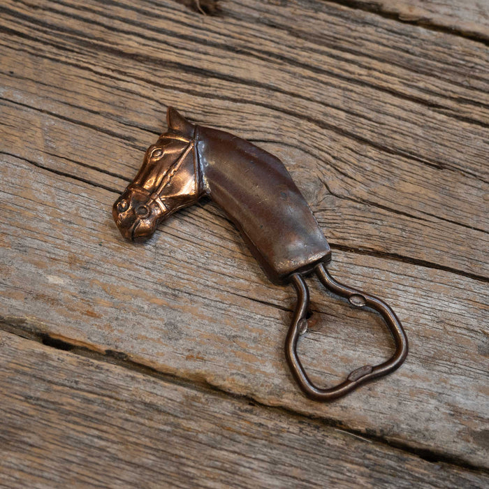 1940's Heavy Copper Horsehead Bottle Opener