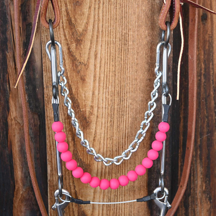 Silicone Beaded Hackamore Bridle Rig w/All New Leather