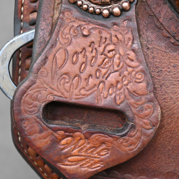 13.5" USED DOUBLE J POZZI PRO BARREL SADDLE