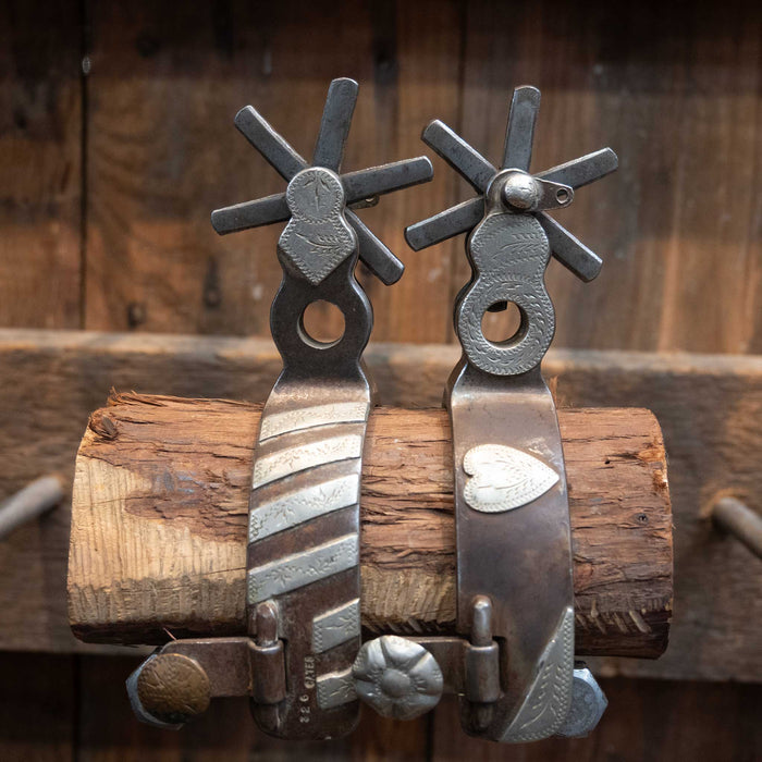 Jerry CATES Spur #326 Silver Mounted Chihuahua Spurs Tack - Spurs Jerry CATES