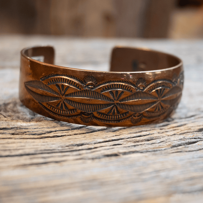 Engraved Navajo Copper Cuff