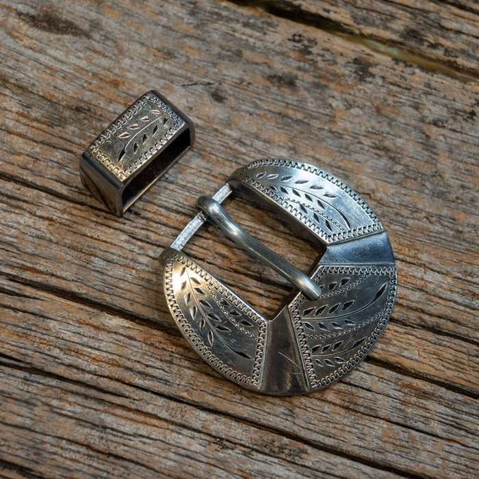 Wayne Dollar Silver Mounted Belt Buckle