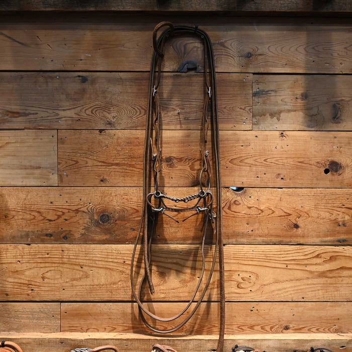 O-Ring Twisted Wire Snaffle Bridle Rig w/ Singe Ear Headstall Tack - Rigs MISC