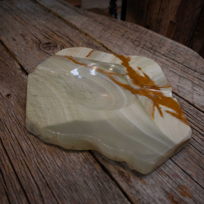 1970's Polished Onyx Stone Ashtray