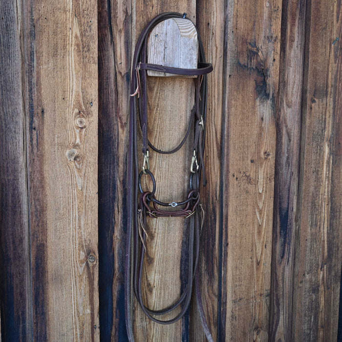 O-Ring Bumpy Snaffle Bridle Rig w/Browband Headstall