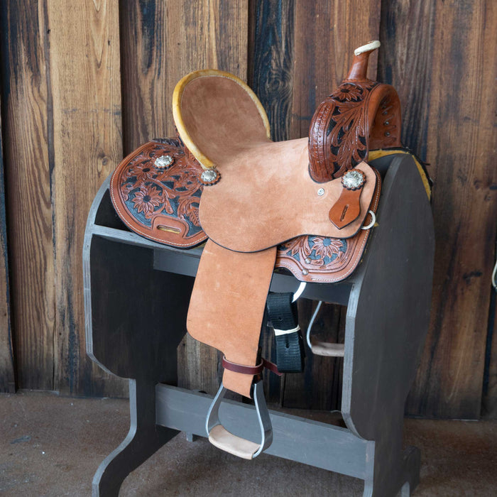 12" USED CORAL CREEK YOUTH BARREL SADDLE
