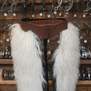 Angora Shotgun Wooley Chaps- lined with Fringe   _CA844 Collectibles Teskey's   