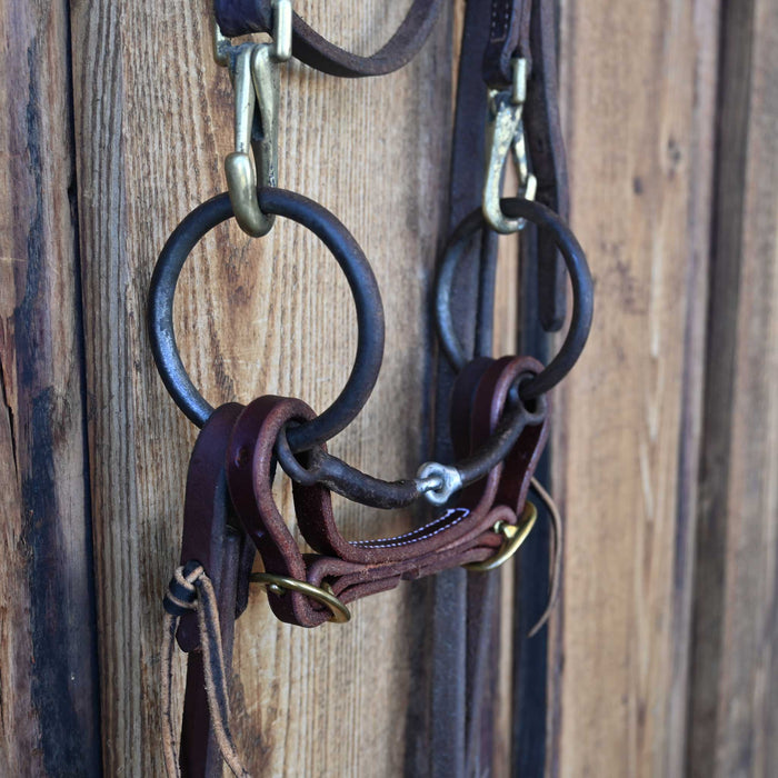 O-Ring Bumpy Snaffle Bridle Rig w/Browband Headstall