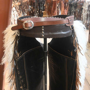 Angora Shotgun Wooley Chaps- lined with Fringe   _CA844 Collectibles Teskey's   