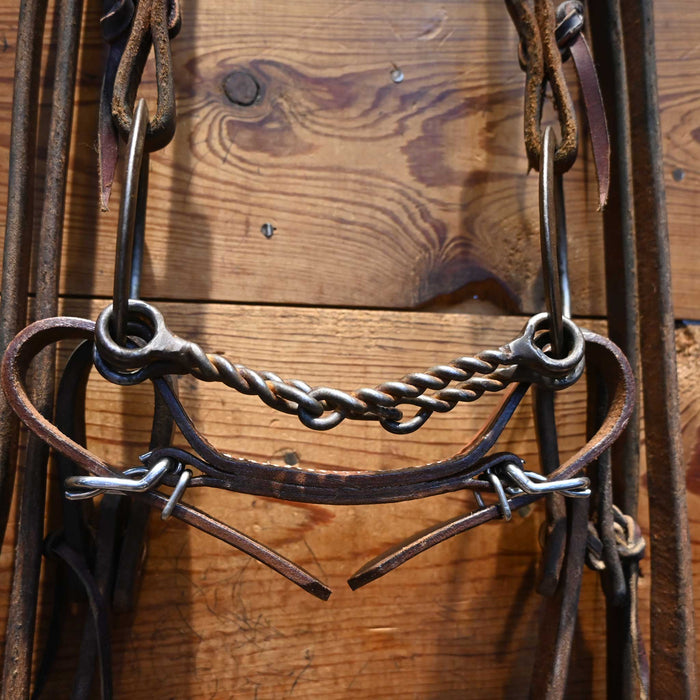 O-Ring Twisted Wire Snaffle Bridle Rig w/ Singe Ear Headstall Tack - Rigs MISC