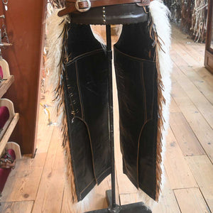 Angora Shotgun Wooley Chaps- lined with Fringe   _CA844 Collectibles Teskey's   