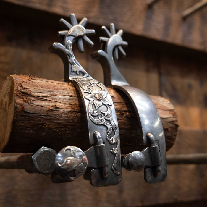 Brandon Anthony Silver Mounted 8pt. Spurs