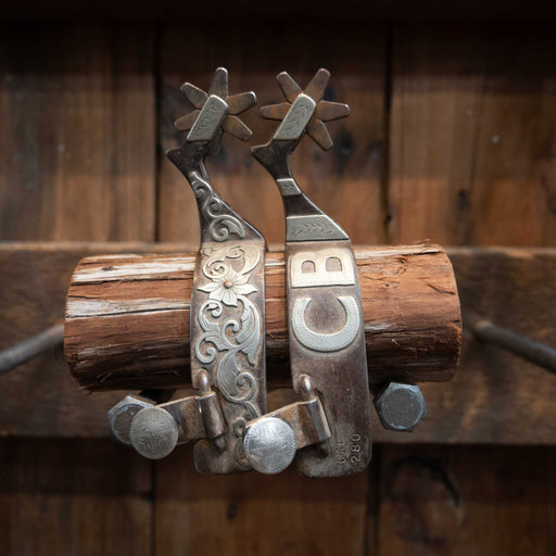Colonel Andre Lewis Silver Mounted 6pt. Spurs Tack - Spurs Colonel Andre Lewis