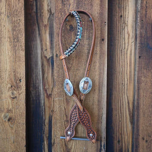 Handmade Single ear Beaded Headstall  with Teskey's Buckles AAHT014 Tack - Headstalls Teskey's   