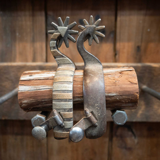 Damon Garren Copper & Silver Mounted 10pt. Spurs Tack - Spurs Damon Garren