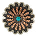 Copper Pinwheel Concho with Turquoise Stone Tack - Conchos & Hardware MISC   