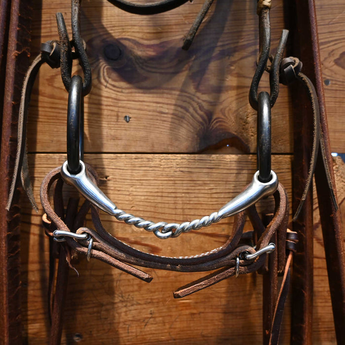 O-Ring Twisted Wire Snaffle Bridle Rig w/ Browband Headstall