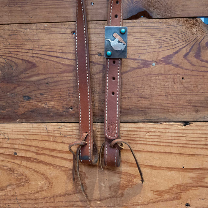 DW Dixon Split Ear Headstall w/a Armadillo Concho