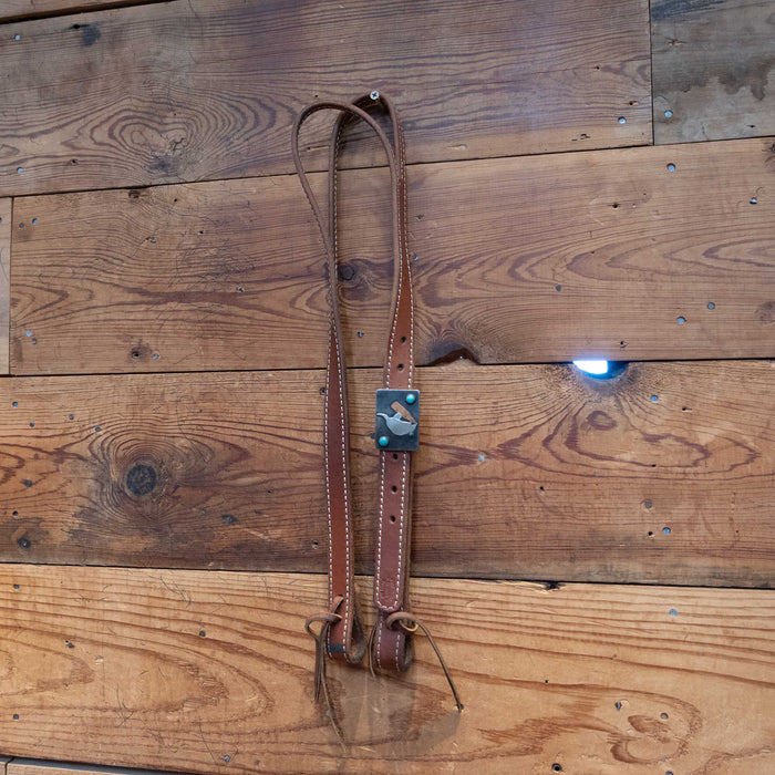 DW Dixon Split Ear Headstall w/a Armadillo Concho