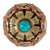 Copper and Gold Flower Concho with Turquoise Stone Tack - Conchos & Hardware - Conchos MISC   