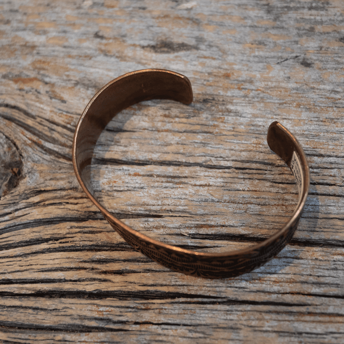 Vintage Handmade Native Design Copper Cuff