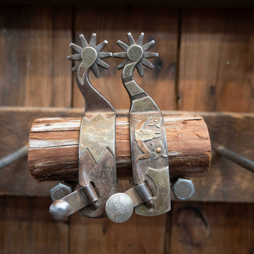 Clint Martin Silver Mounted 10pt. Spurs Tack - Spurs Clint Martin
