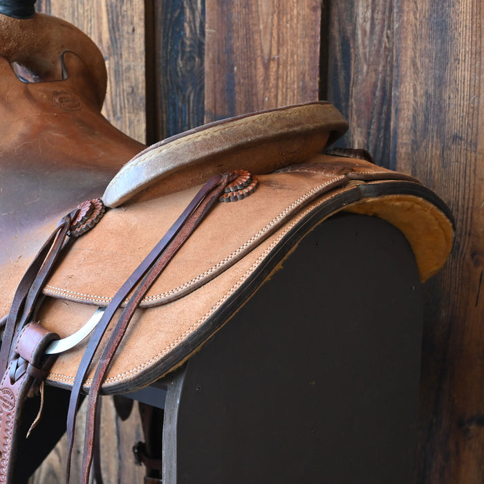 15.5" USED TESKEY'S PRO CUTTER RANCH CUTTER SADDLE