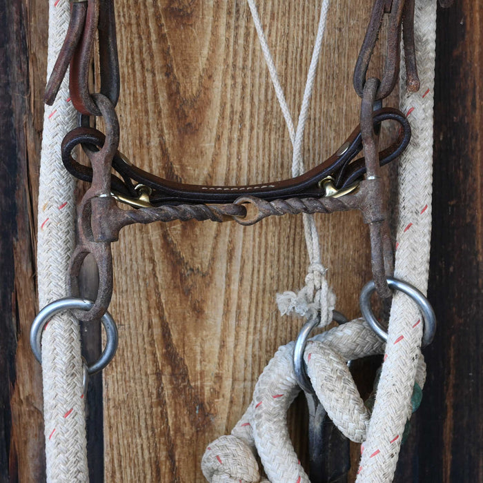 Cow Horse Supply Twisted Wire Snaffle Bridle Rig w/Browband Headstall