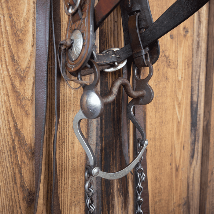 Vintage Hand Tooled Silver Crockett Bridle Rig