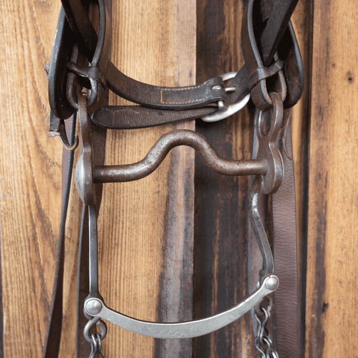 Vintage Hand Tooled Silver Crockett Bridle Rig