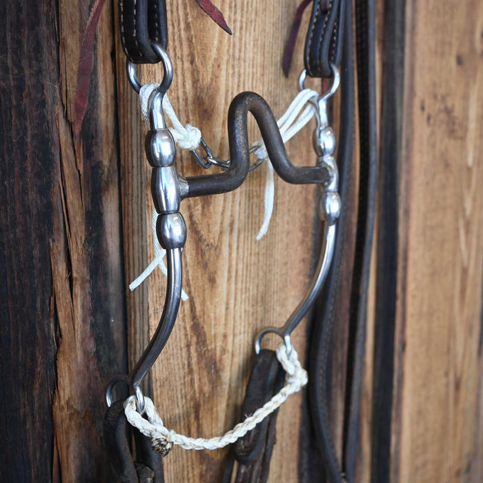 Cow Horse Supply Solid Port Bridle Rig w/Single Ear Headstall