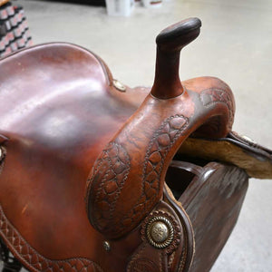 16.5" USED M.L LEDDY CUTTER SADDLE Saddles M.L Leddy   