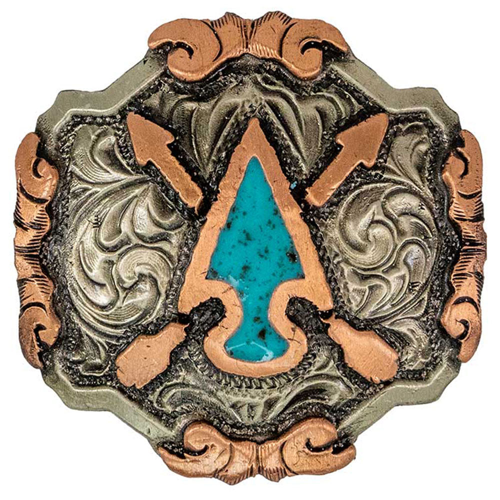 Turquoise Arrowhead Concho Tack - Conchos & Hardware - Conchos MISC   