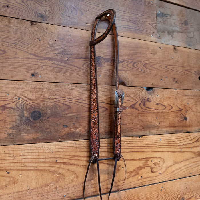 Gorgeous David Haslerig Tooled Headstall